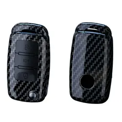 ABS Carbon Car Key Case Cover for VW Volkswagen Polo Tiguan Passat B5 B6 B7 Golf 4 5 6 MK6 Jetta Lavida Skoda Octavia Seat Leon
