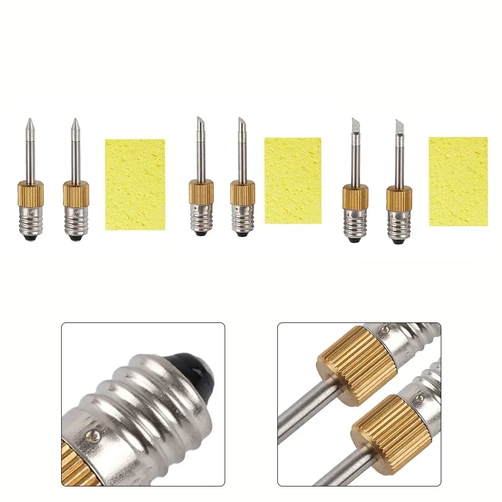 E10 อินเทอร์เฟซSoldering Iron Tipพร้อมฟองน้ําชุดเหล็กB,C,Kสําหรับจุดลวดลากเชื่อมชาร์จUSB-50 มม./1.97in