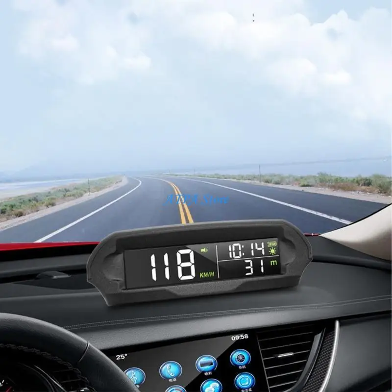 

U13C Digital Solar HUD Display With 1000mAh Battery For Vehicle Real Time Information