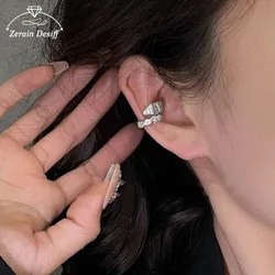 Full of Diamonds Snake Ear Bone Clip Without Piercing Design Zircon Earrings for Women Accessories