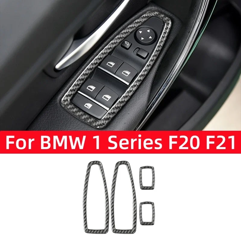 

Углеродное волокно для BMW F20 F21 F30 F34, аксессуары для интерьера автомобиля, кнопки переключения окон, панели, отделки, рамки, декоративные наклейки