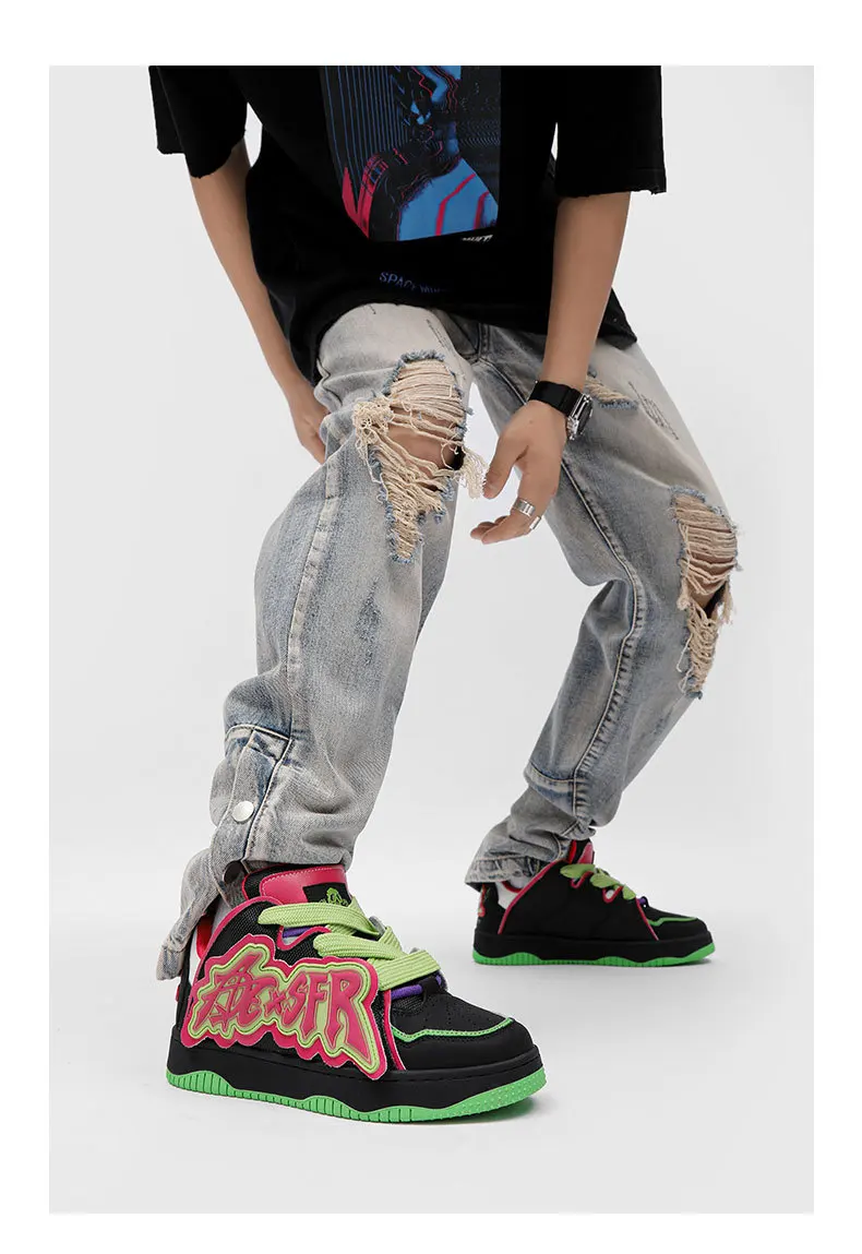 Women Shoes Men Unisex Retro Y2K Goth Skateboard Shoes Fashion