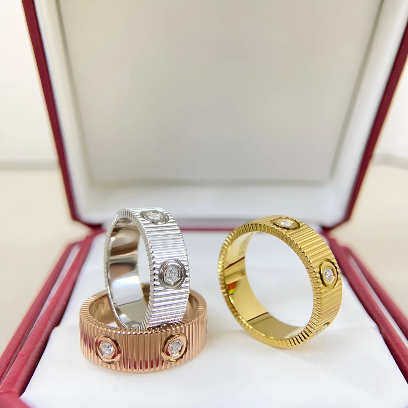

Women Rings Gold Silver Rose Gold Fashion Design Finger Ring for Women Jewelry 5 6 7 8 9 10 11 12
