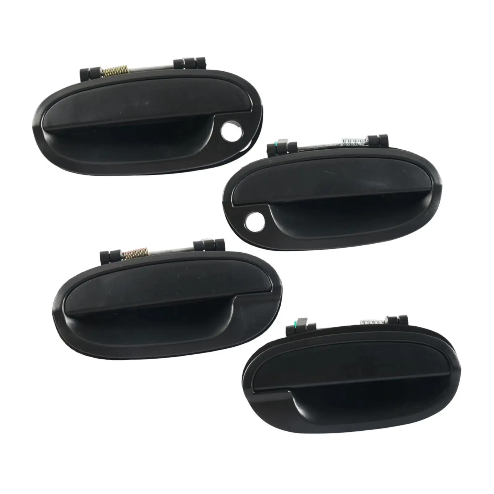4 Uds manijas de puerta Exterior de coche negro 96601472 96601473 reemplazo para Matiz