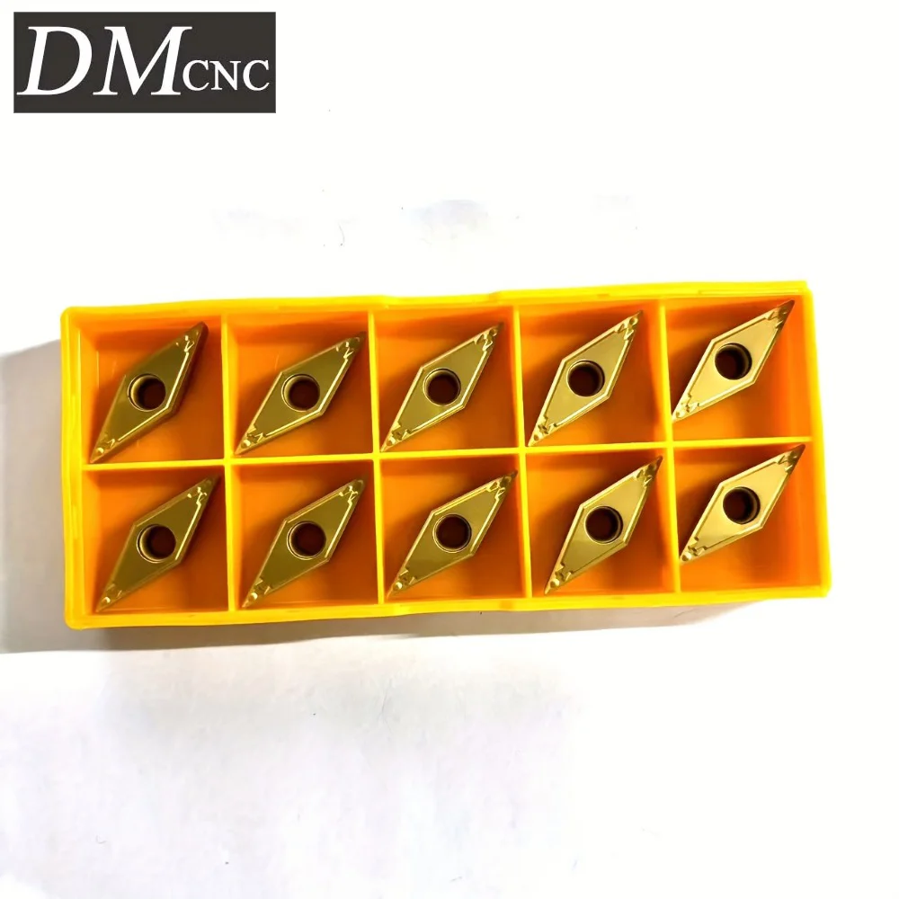 

10 шт. VBMT160404-HQ ZM20/ZM25 твердосплавные вставки с золотым/фиолетовым покрытием для токарной обработки стали/нержавеющей стали с ЧПУ