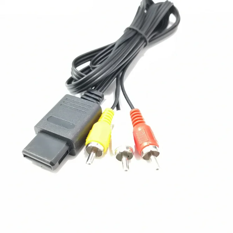 Cable de Audio y vídeo estéreo multiusos para Nintendo N64av Line, Super SNES, 1,8 m, 6 pies, RCA, AV, TV