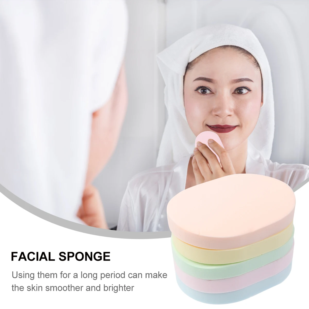 

10pcs Cleaning Skin Care Face Puff Tools Skin Care Sponge Deep Facial Sponge Cleansing Makeup Removal Face Puff