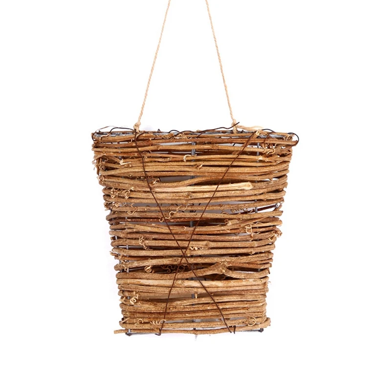 

Door Decoration Flower Arrangement Small Flower Basket Rattan Basket Pendant Interior Decoration Durable Easy To Use