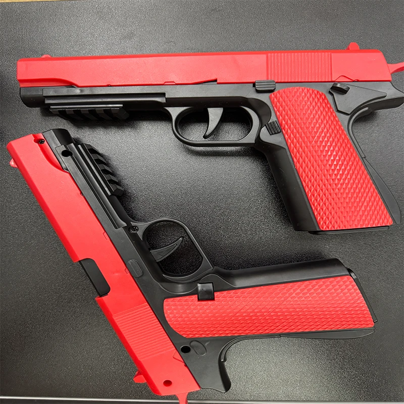 Pistolet jouet mécanique automatique M1911, coque d'éjection, pistolet à air, tir continu, balle molle, jouet de tir pour enfants