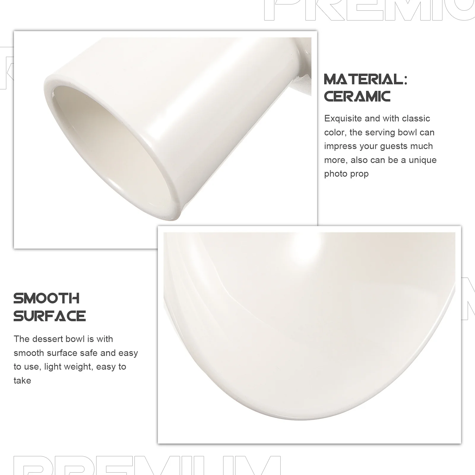 Mangkuk Keramik High Heel Palace dengan Kaki untuk Sajian Dessert, Es Krim, Buah, Camilan, Pesta Pernikahan, Ulang Tahun