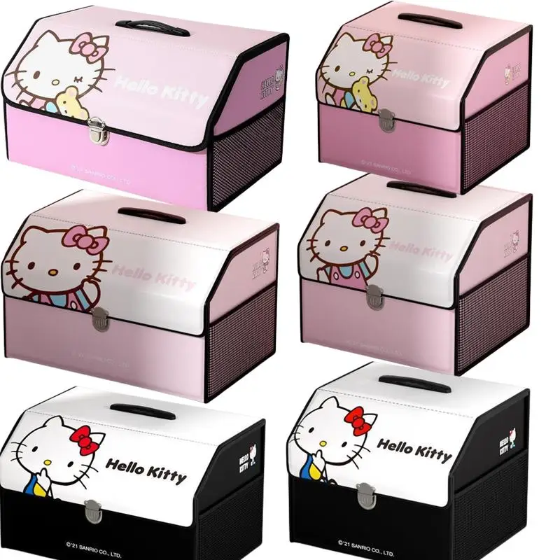 

Автомобильный ящик для хранения Hello Kittys Sanrios аниме кавайная мультяшная фигурка мальчик девочка подарок автомобильные товары водонепроницаемый ящик для хранения сиденья