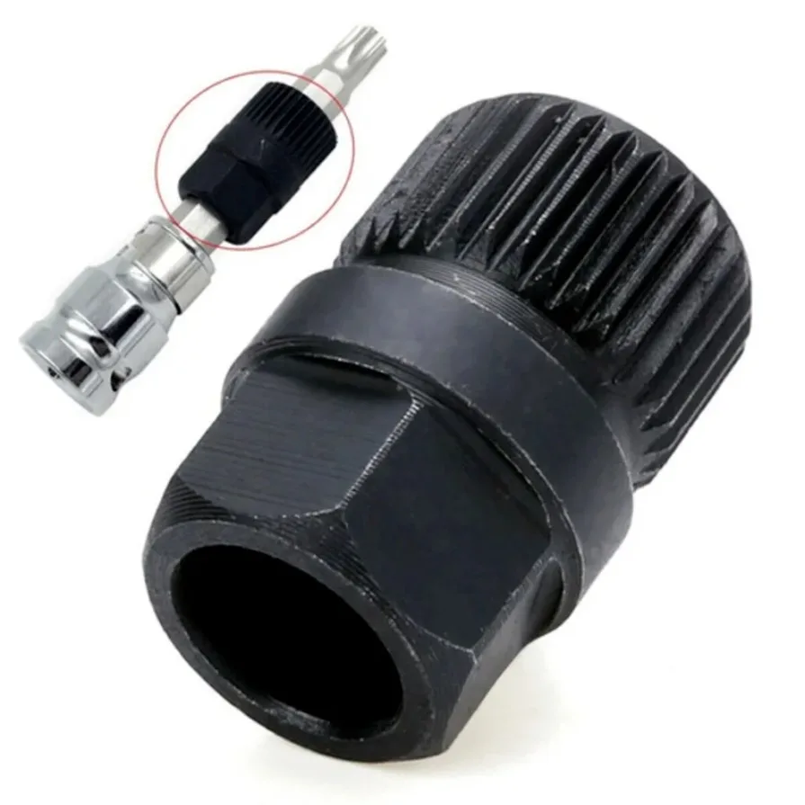 

33 Black Spline Alternator Clutch Free Wheel Pulley Removal Tool For Car 1`