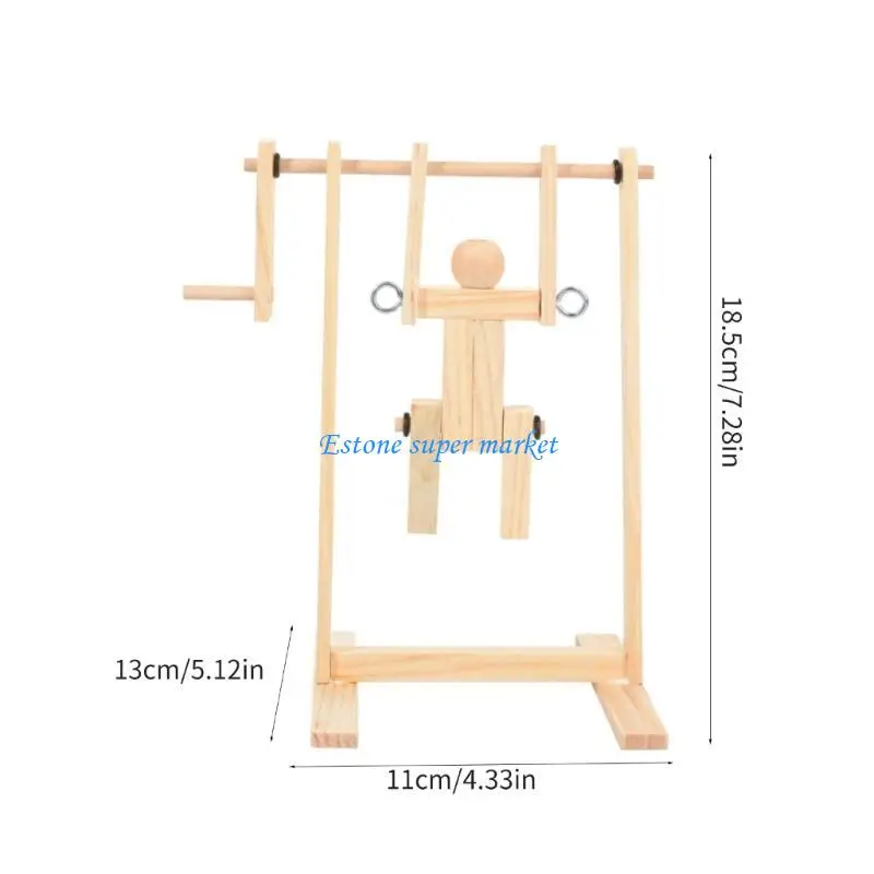 090B Puzzle 3D in legno Strumento meccanico Puzzle in legno Giocattolo scientifico centrifuga
