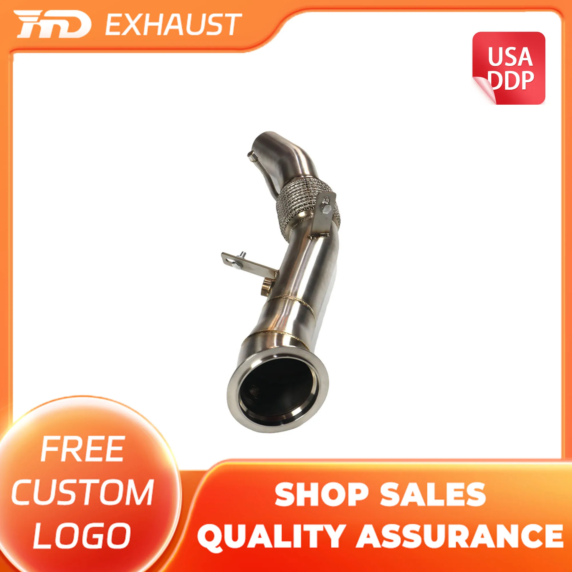 

HMD Exclusive Customization SS304 With Catalysis Downpipe for BMW X1 E84 2.0T Without Heat Shield Exhaust Parts Easy Install
