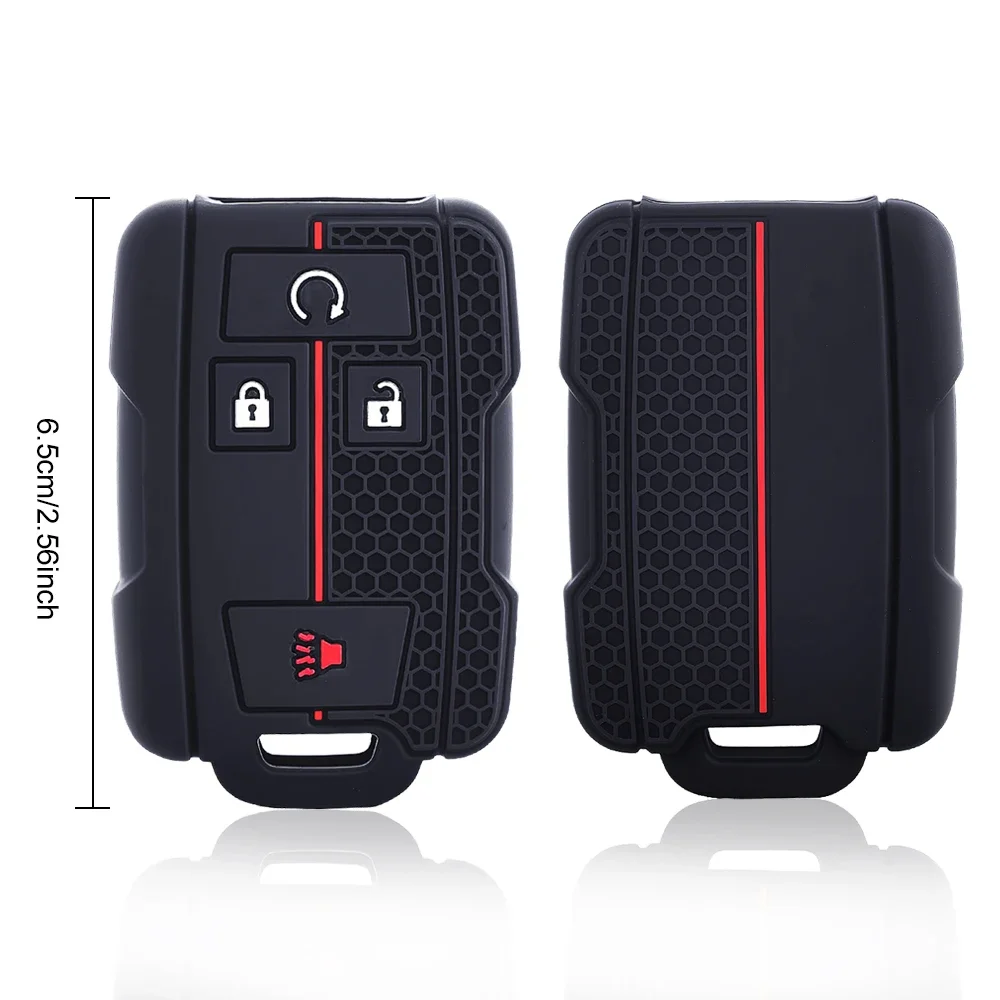 Silicone Car Key Cover Case Fob for Chevrolet Suburban Silverado GMC Terrain Yukon Tahoe Sierra Smart Auto Accessories view 4