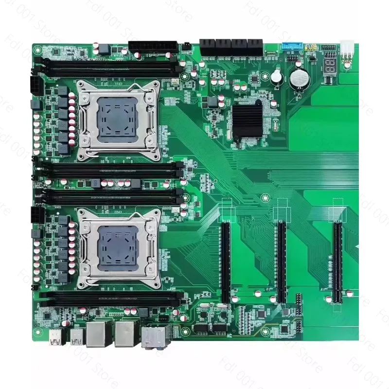 X99-6Plus V1.0 LGA2011-3 Mainboard DDR4 M.2 NVMe SATA E5 V3 V4 Support Used Motherboard Chinese Translation