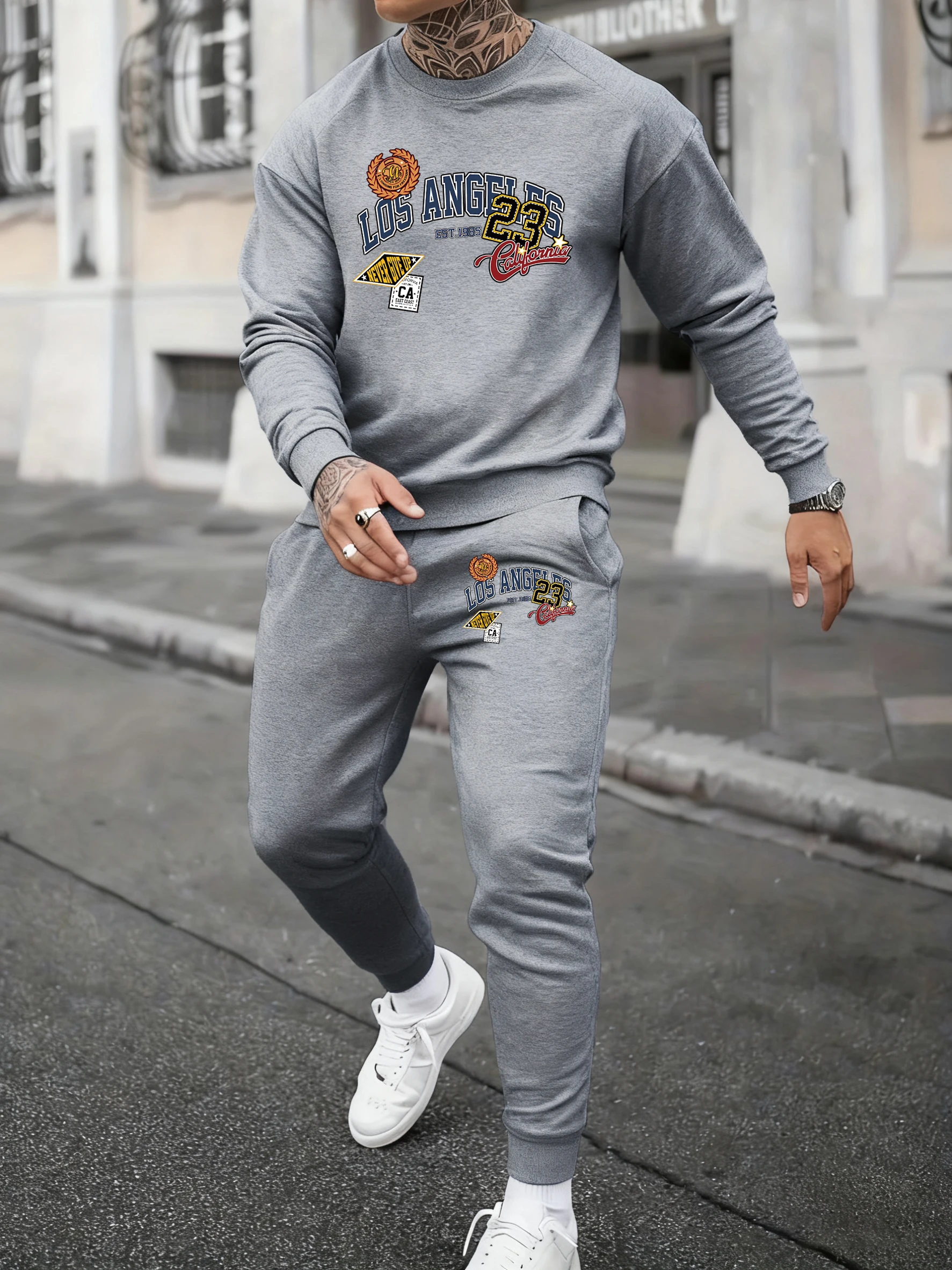 

Los Angeles Number 23 Jersey Prints Simple Casual Men'S Hoodie Sportpants Suit Sport Drawstring Britches Warm Fashion Sweatshirt