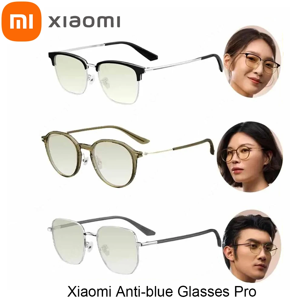 

Очки Xiaomi Anti-blue Glasses Pro с титановыми дужками, двусторонняя защита от масляных загрязнений, ультрапрозрачные линзы из поликарбоната, новые, для офиса