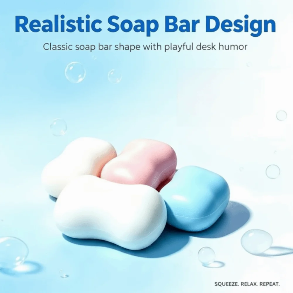 Funny Realistic Soap Soap Squeeze Ball Slow-rebound Squeezable Crunchy Soap Ball Slow Rising Cute Soap Fidget Squeeze Adult