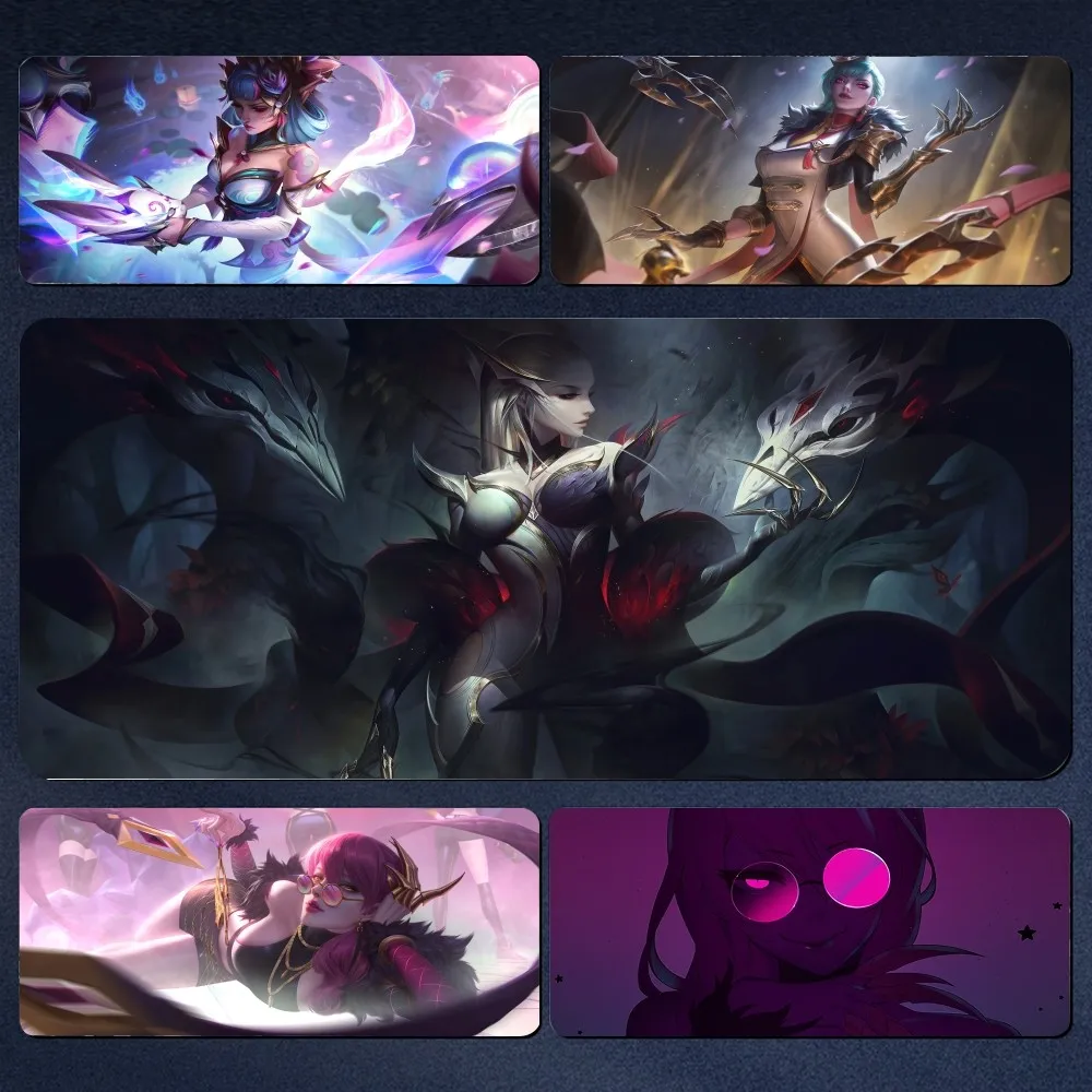 Evelynn League of Legends Mousepad Mouse Mat Desk Mat With Pad gaming accessories Prime Gaming XXL Keyboard Pad