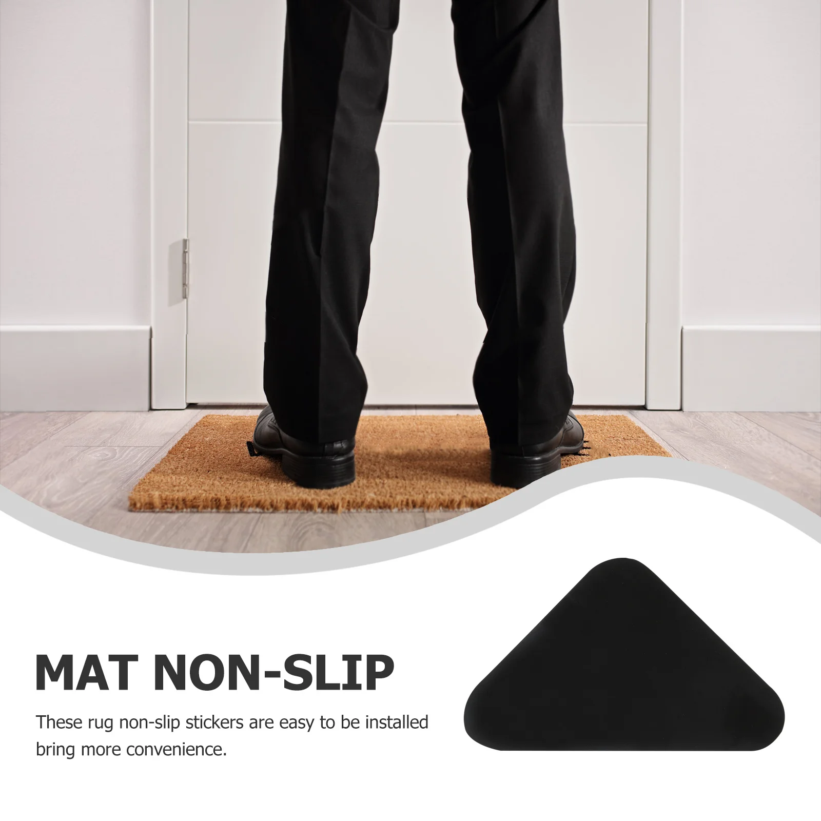 Autocollants fixes antidérapants pour tapis, 8 pièces, bande antidérapante, tapis de sol, tapis de danse, utiliser une pince à tapis réutilisable