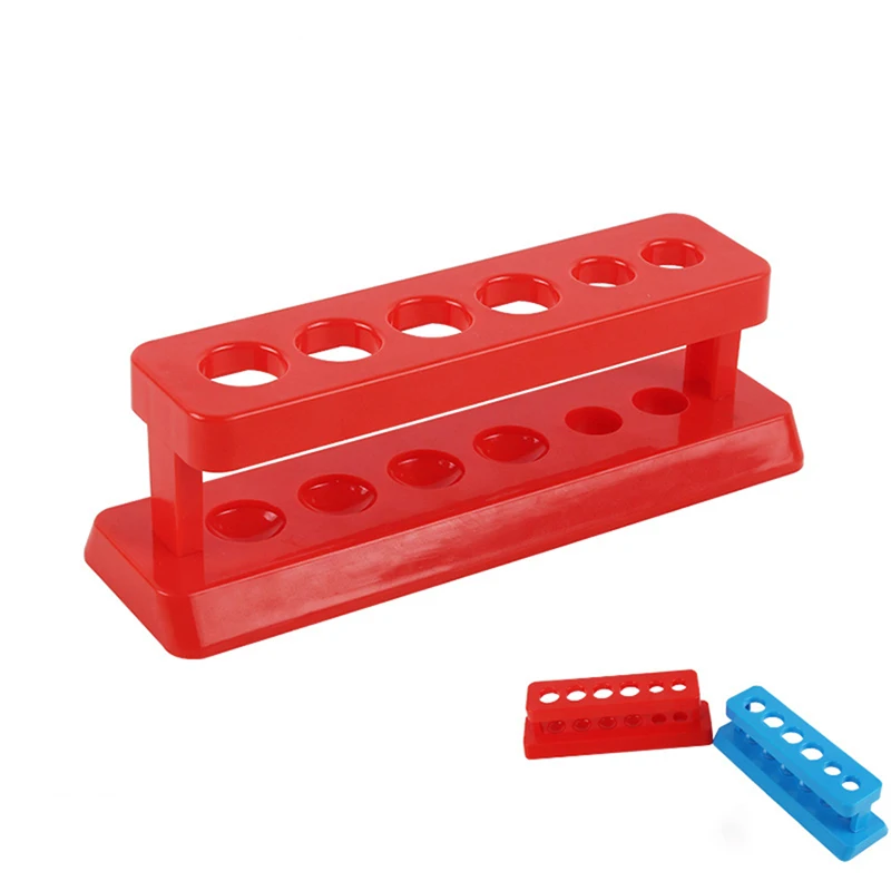 Support Burette Stand Laboratory Test Tube Stand Shelf Red Plastic Test Tube Rack Holder Lab School Supplies