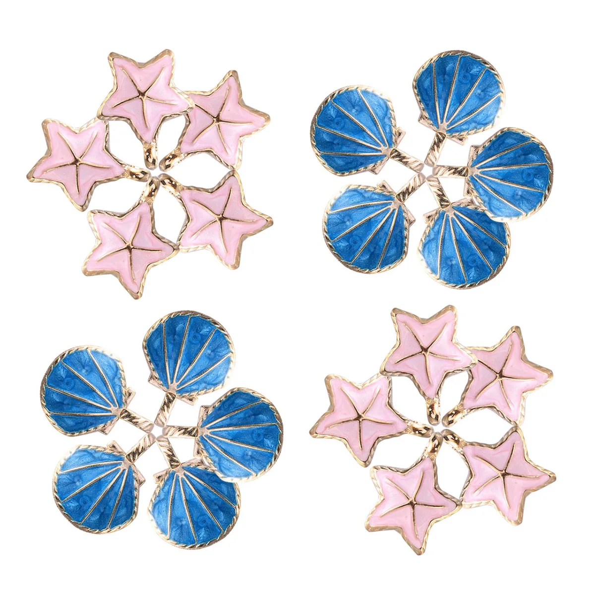 

20 шт. маленьких подвесок-шармов из сплава в форме ракушки для изготовления ювелирных изделий, аксессуаров для ожерелий и браслетов, подвеска-ракушка