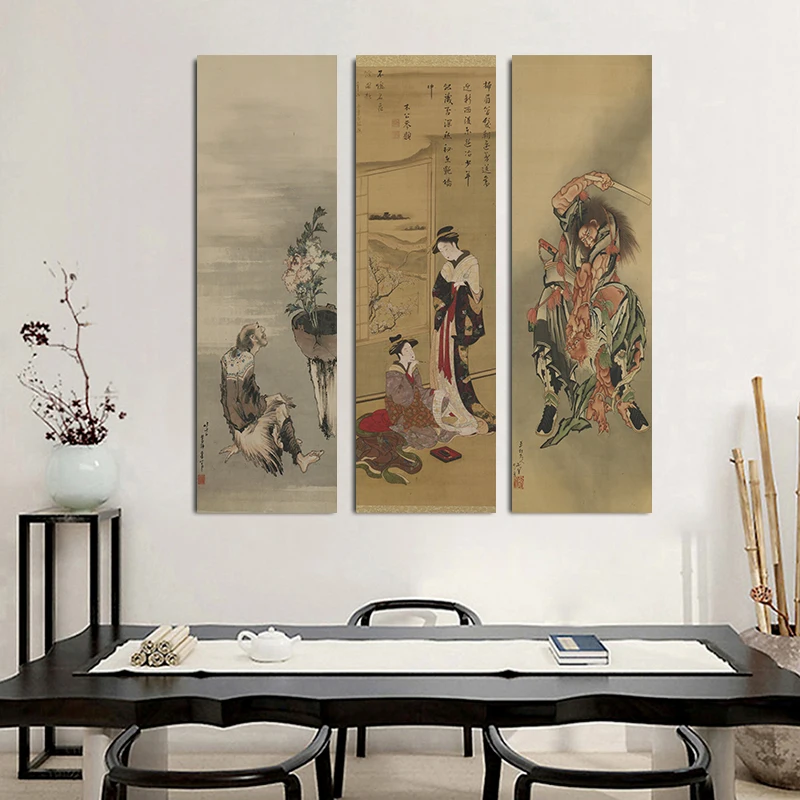 Japanese Decorative Painting Ukiyoe Posters And Prints Wall Art Pictures For Living Room Background Canvas Home Decor Cuadros