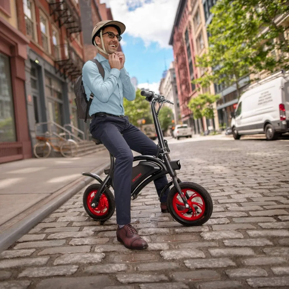 Ride-On Fiets, Gemakkelijk Opvouwbaar, Ingebouwde Handgreep, Gaspedaal, Tot 15.5 Mph, Leeftijd 13 +