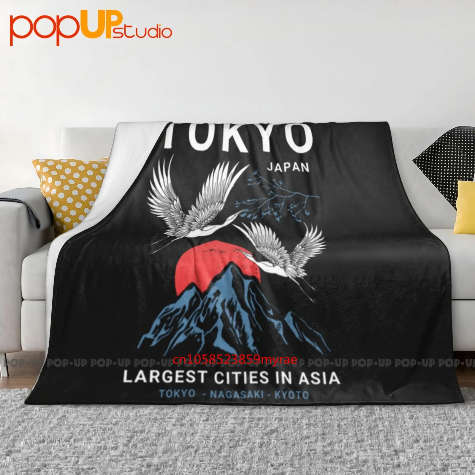 Tokyo Japón ciudades más grandes en Asia Tokyo Nagasaki Kyoto manta ultrasuave edredón funda de sofá de invierno fundas de cama
