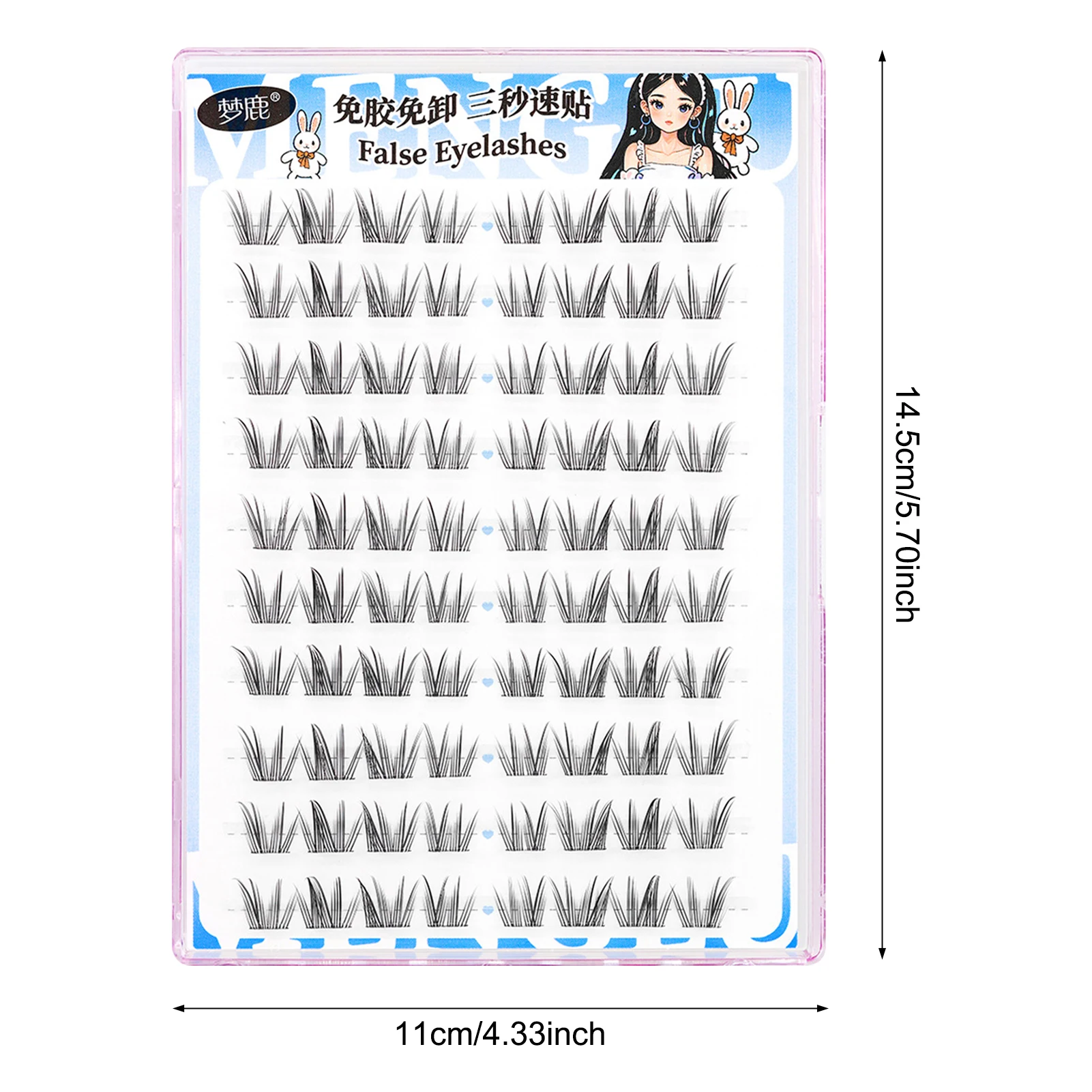 Falsche Wimpern C Curl Press on Lash Clusters 9–11 mm vorgeklebte Lash Clusters für Lash Enthusiasten oder Anfänger-Make-up-Tool