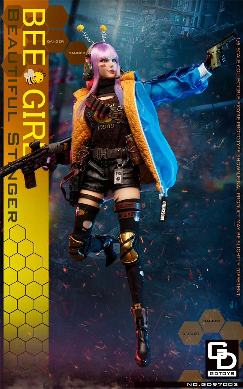 in Stock GDTOYS GD97003 1/6 Scale End Bee Girl Figure Model 12 Inch Female Soldier Action Figure Body Doll Full Set Collectible