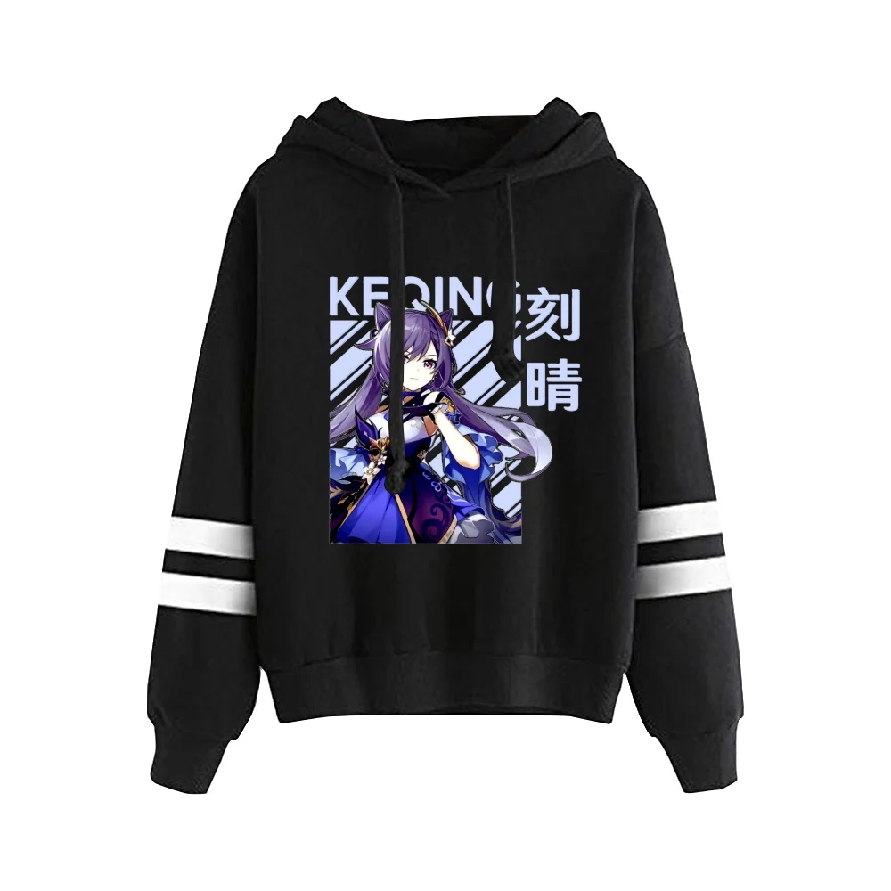 Sudadera con capucha de Genshin Impact para hombre y mujer, ropa de calle Harajuku con estampado de personajes, con manga sin bolsillo, Unisex