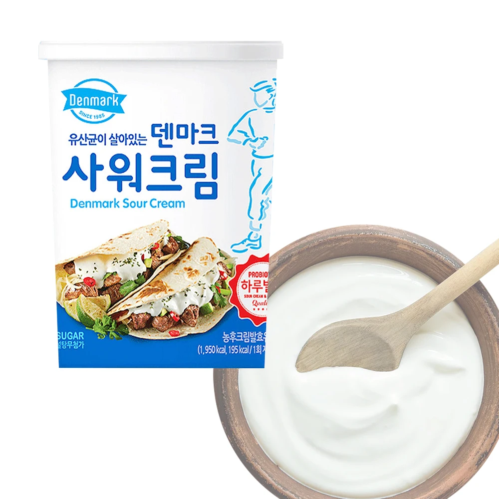 Dongwon crema agria danesa 970g fuente de aderezo de crema Sauer cruda de grado nacional de gran capacidad