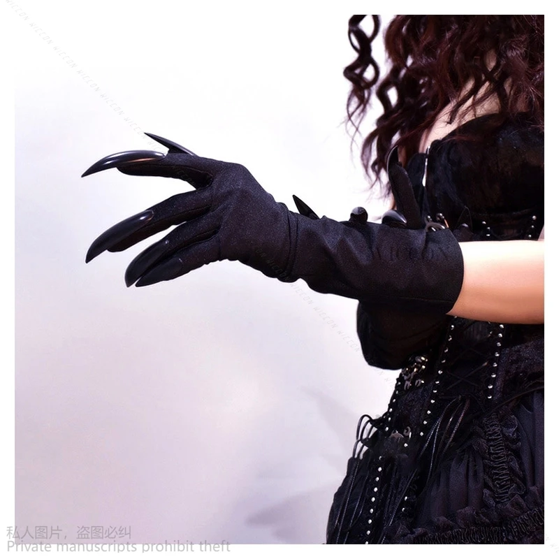 

Аниме Хэллоуин готические длинные ногти косплей перчатки смешной фестиваль косплей костюм вечерние Lolita Prop варежки с когтями аксессуары