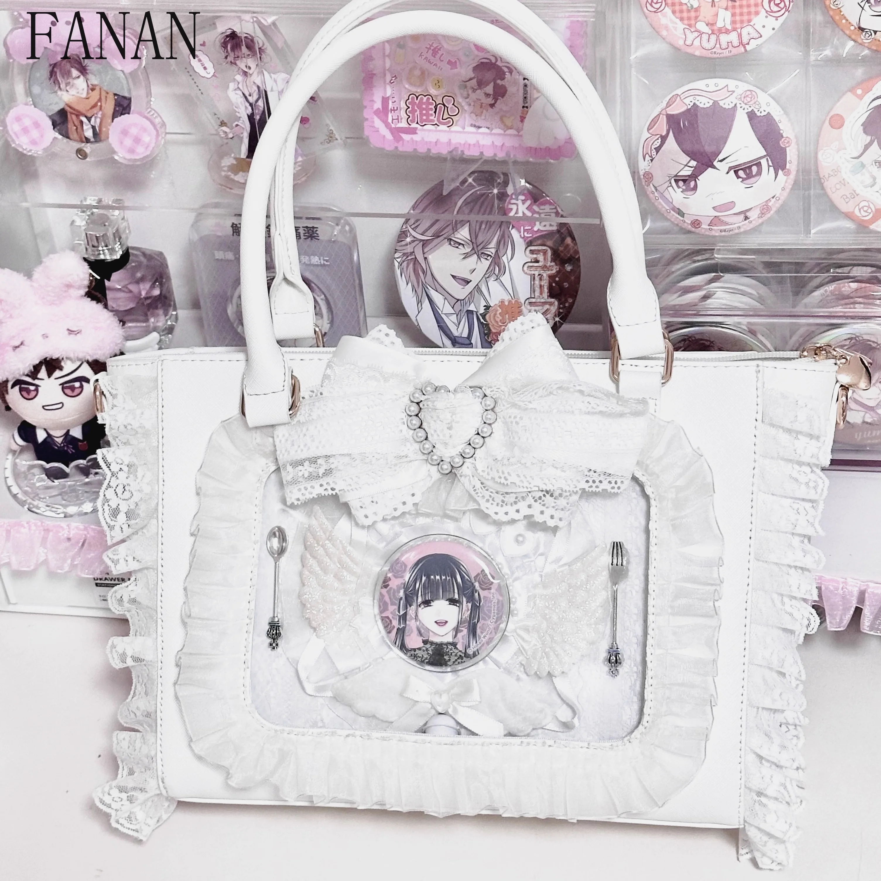 

Милые простые сумки на плечо для женщин, субкультура, стиль Лолиты, кружевная сумка-тоут маленькой вместимости, модные женские повседневные сумки