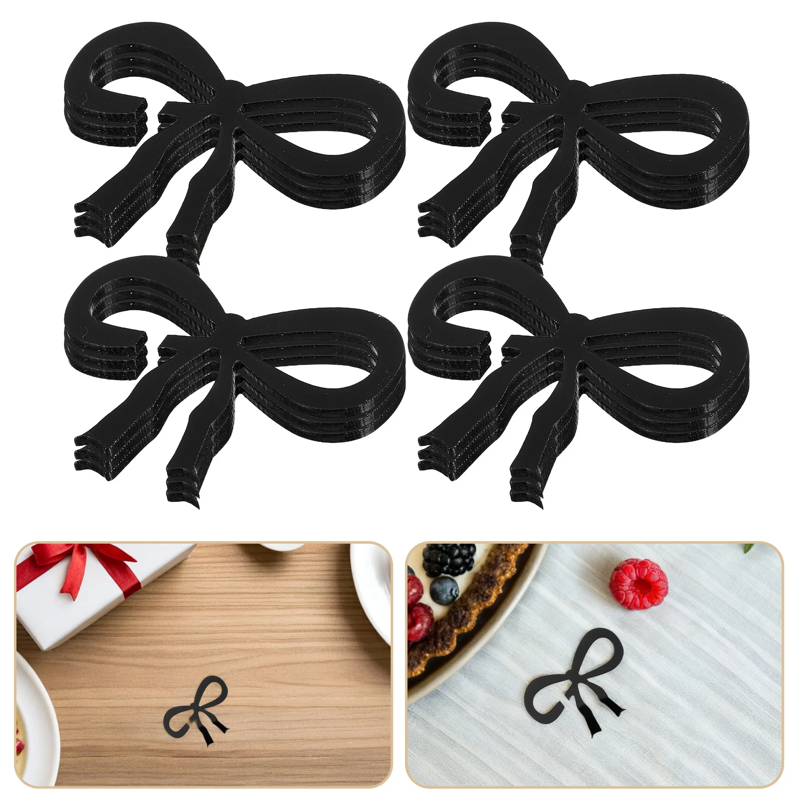 

25Pcs Acrylic Bowknot Drink Markers Wine Glass Charms Reusable Decorative Drink Tags for Wedding Party Birthday Cocktail