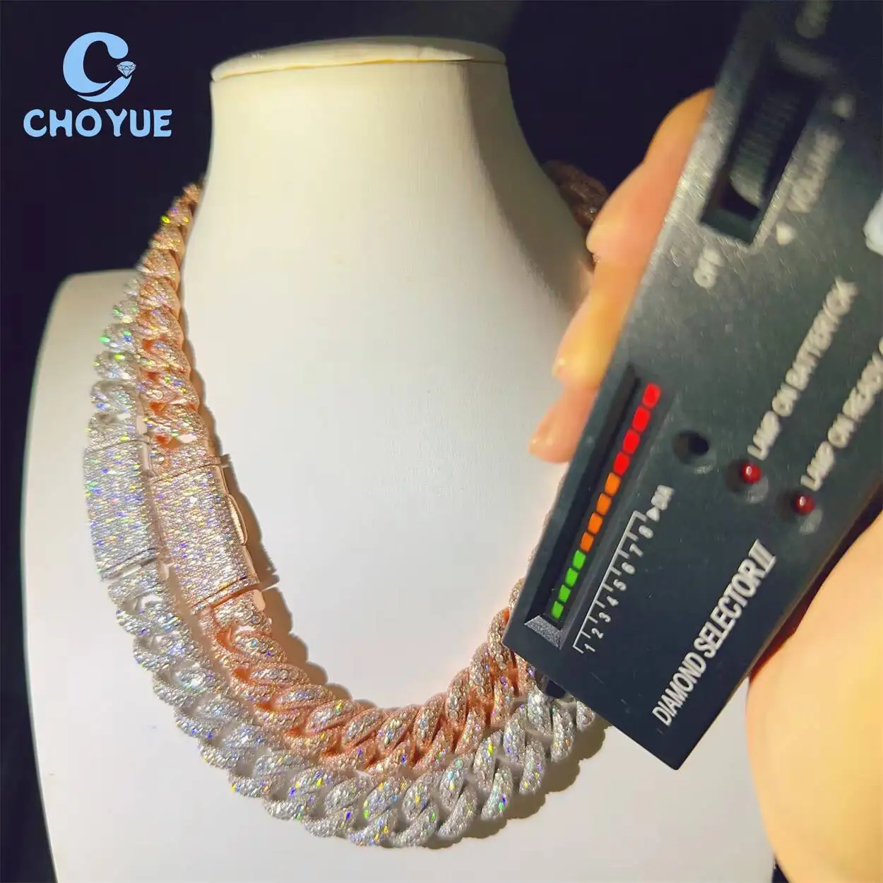 luxury Miami Cuban Link 925 Sterling Silver VVS Moissanite Diamond 15MM Iced Out Cuban Link Chain Buss Down Hip Hop Jewelry Neck