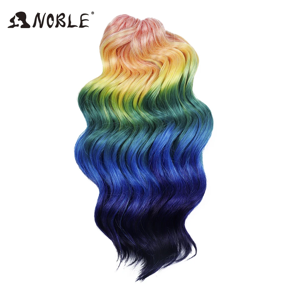 Noble Synthetic Twist Crochet Curly Hair 16 Inch Deep Wave Braid Hair Ombre Blonde Brown Water Wave Braiding Hair Extensions