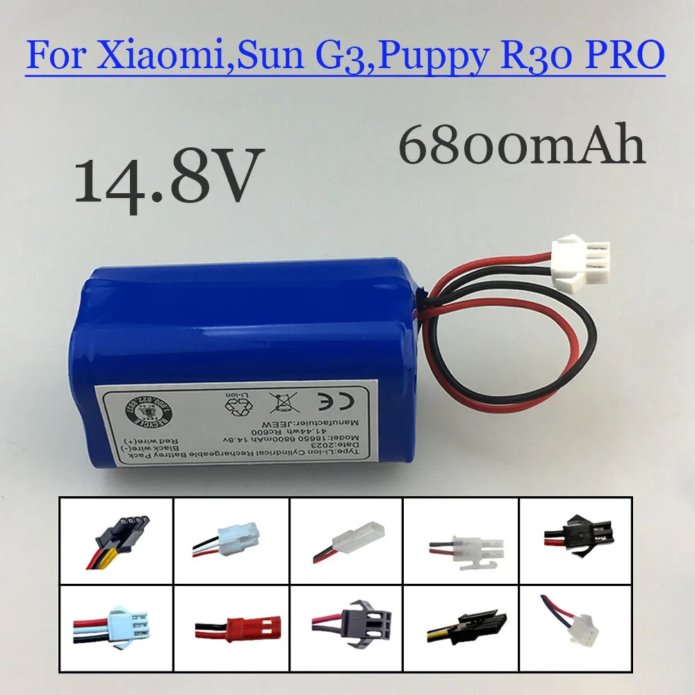 

New 14.8V Li-ion 6800mAh battery For Xiaomi G1, Big Bear X3, and Little Dog R30proR35 Karina F1 intelligent mop sweeper