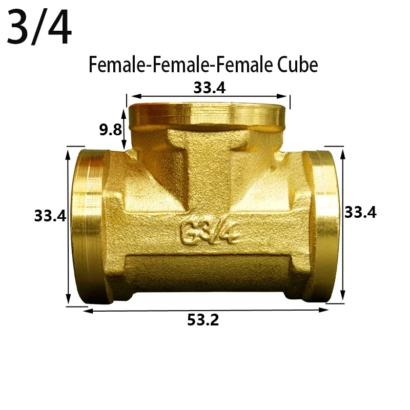 Brass Splicer Pipe Fitting 3/4