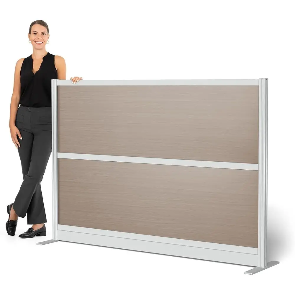 

Woodgrain Room Divider Wall, 70W x 48H for Offices, Classrooms, and Coworking Spaces