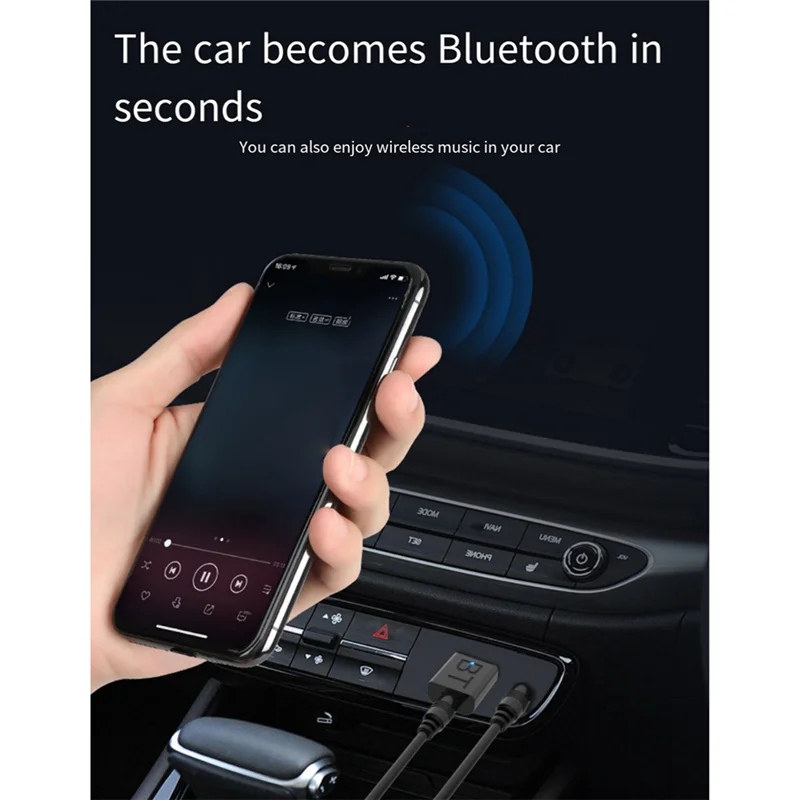 A42T-3Pcs 2 In 1 USB Bluetooth 5.0 Audio Receiver Transmitter USB Bluetooth Adapter With 3.5Mm Audio Cable Plug And Play