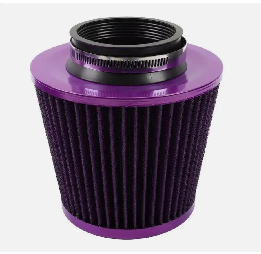Car Air Filter 76mm High Flow Inlet Cold Air Intake Kit Cone Replacement Dry Air Filter Auto Accessories - Image 2