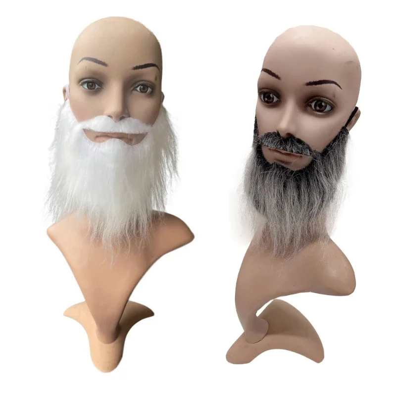 Long Fluff Beards Cosplays Costume Props Beard Mustache Christmas Party Supplies R7RF