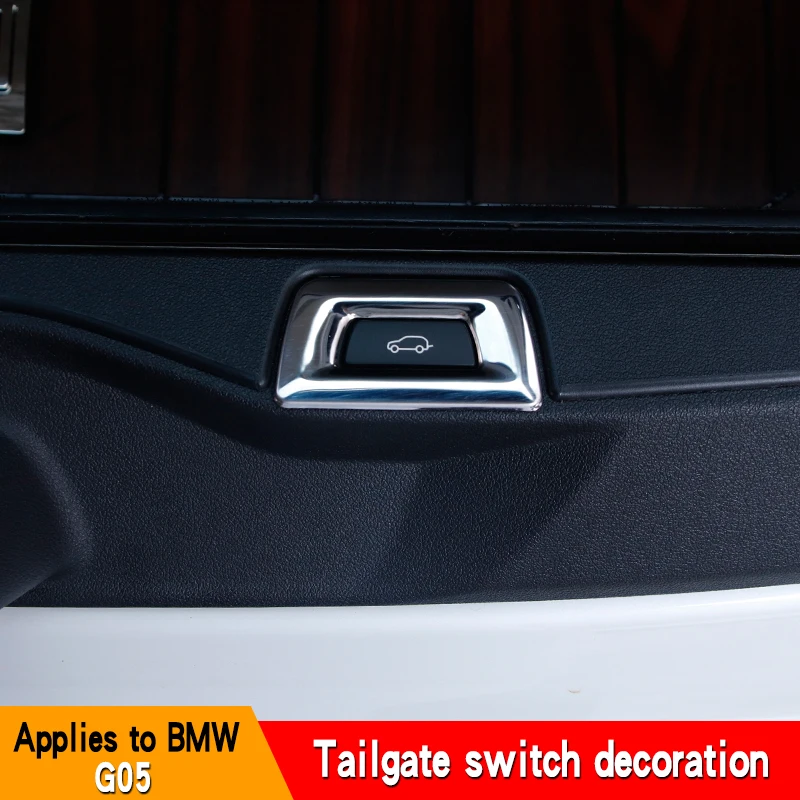 

Car trunk tailgate switch sticker is suitable for BMW x5 G05 single button tailgate stainless steel button decoration accessorie