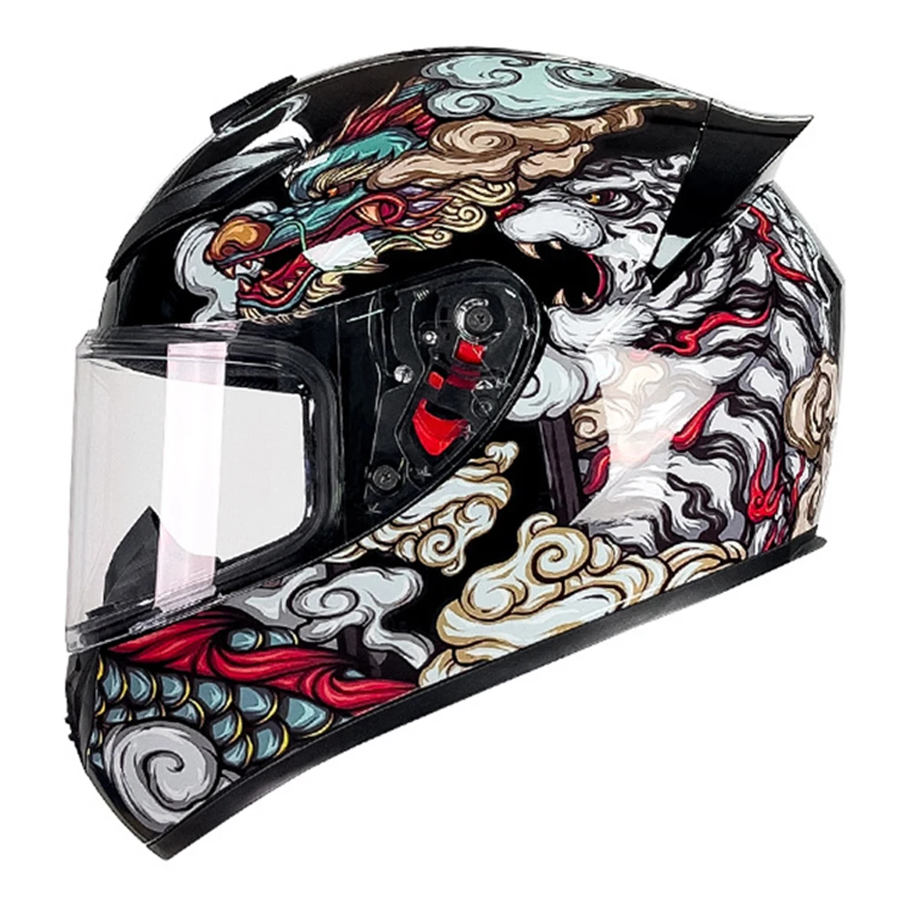 

China Chic Full Face Helmet Breathable Helmets For Motorcycles Wear-Resistant Racing Helmet Anti-Fall Motorcycle Equipment S-3XL