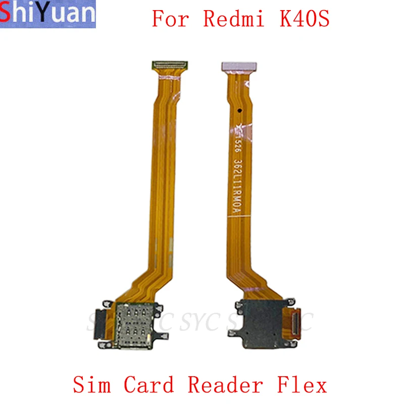 SIM Card Reader Board Flex Cable Slot Part For Xiaomi Poco F4 Redmi K40S Sim Card Reader Replacement Repair Parts