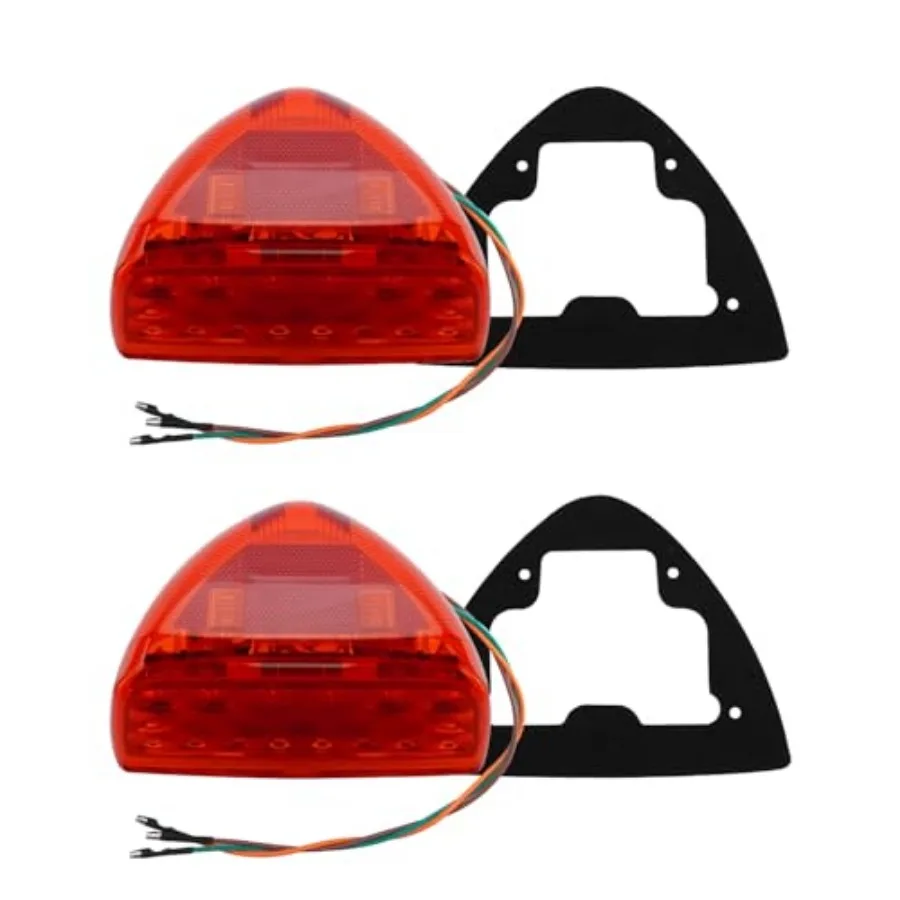 

Headlight 31 LED Turn Signal Indicators Running Park Lights Amber, Fit for Peterbilt 359 357 365 378 379, Triangle Headlight Le