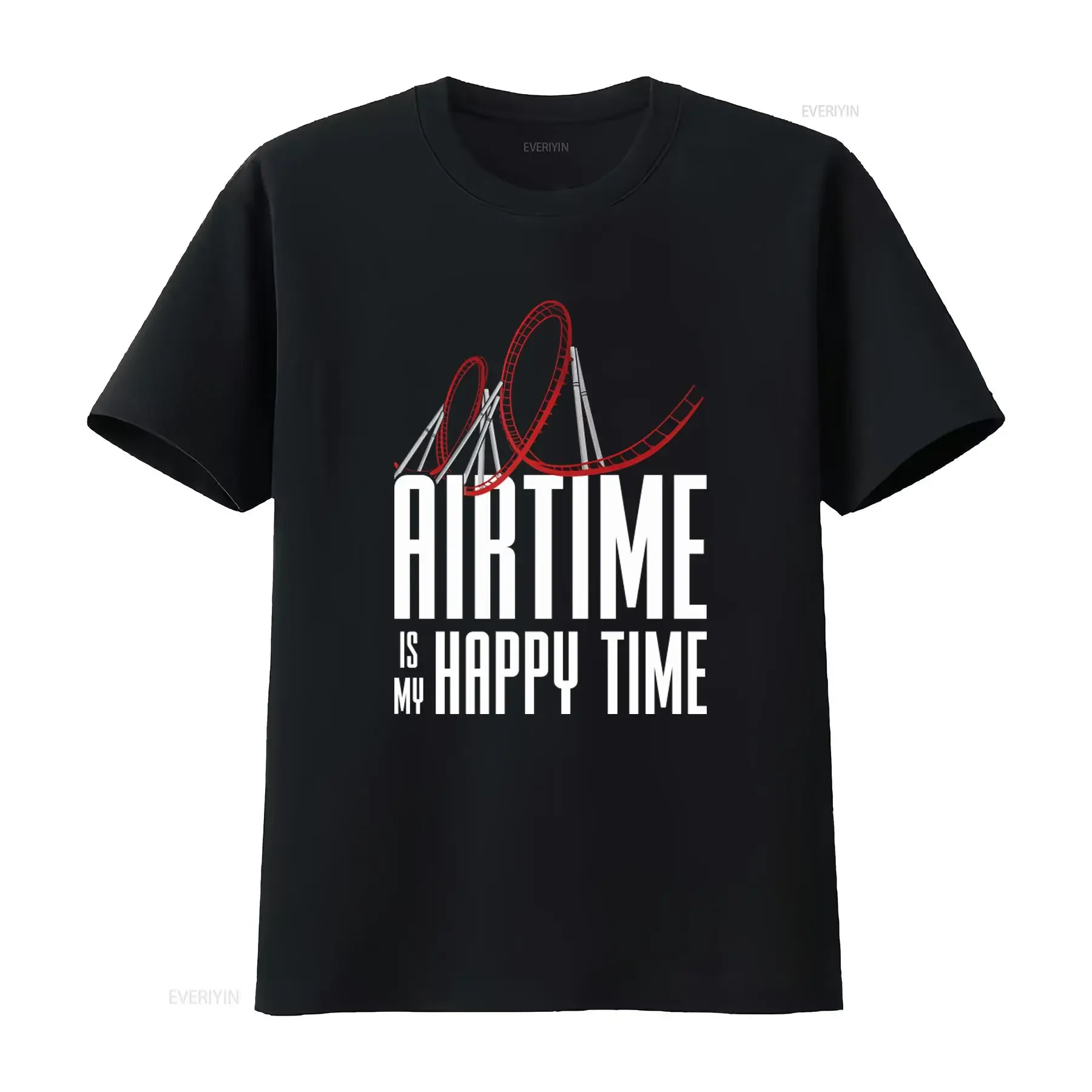 Thrilling Roller Coaster T Shirt Amusement Park Theme Airtime Is My Happy Time Perfect for Adventure Lovers vintage Washed